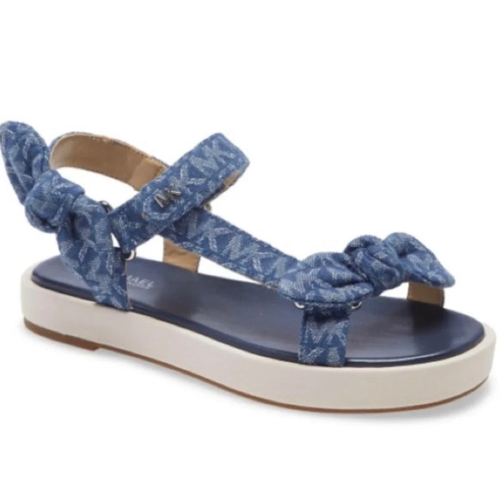 Michael Kors Denim Logo Sandals Size 9